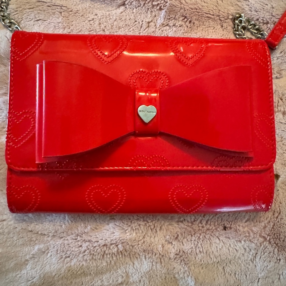 Betsey Johnson Red Bow-Accent Women's Bag